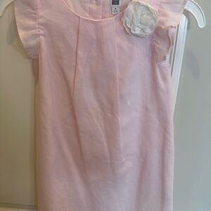 Pink Dress for girls with Floral Accent